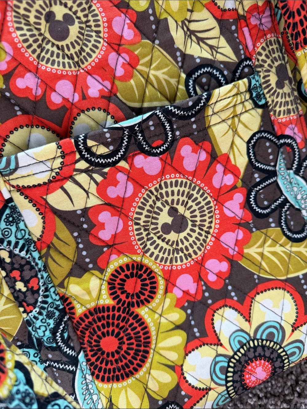 Vera Bradley x Disney Parks Quilted Floral Tote Bag in Multicolor - Picture 2 of 4